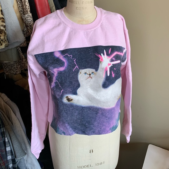 taylor swift pink cropped sweatshirt